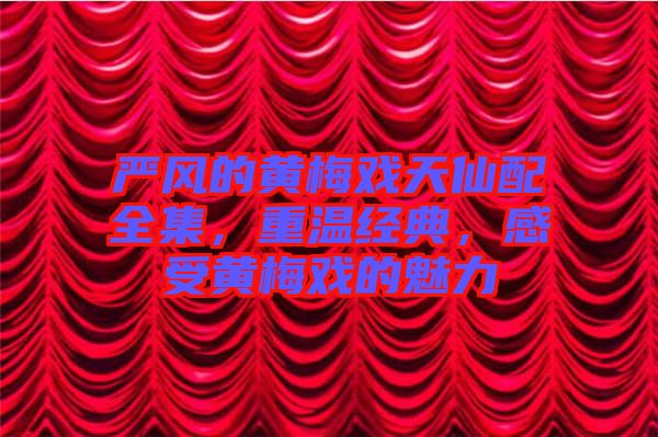 嚴風的黃梅戲天仙配全集，重溫經(jīng)典，感受黃梅戲的魅力