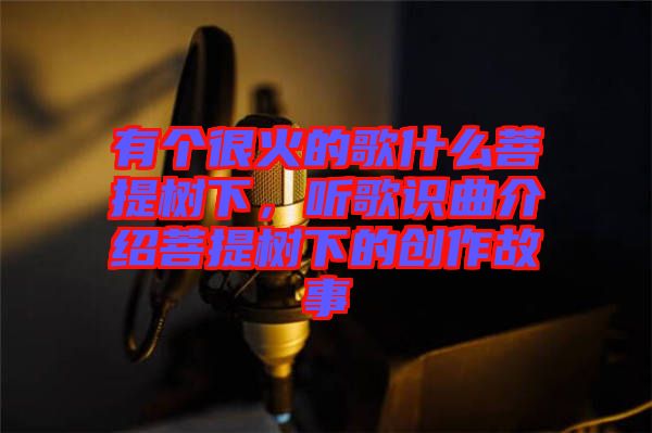 有個(gè)很火的歌什么菩提樹下，聽歌識曲介紹菩提樹下的創(chuàng)作故事