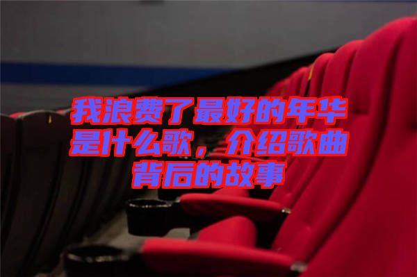 我浪費了最好的年華是什么歌，介紹歌曲背后的故事