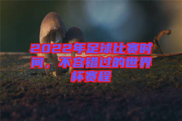 2022年足球比賽時(shí)間，不容錯(cuò)過(guò)的世界杯賽程
