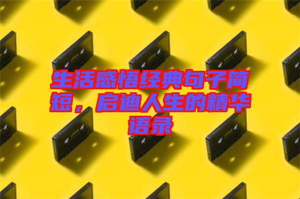 生活感悟經(jīng)典句子簡短，啟迪人生的精華語錄