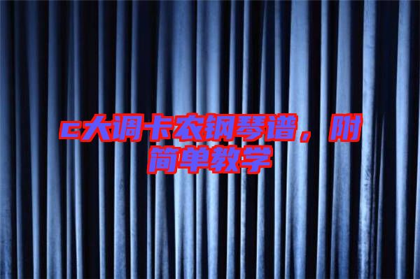 c大調(diào)卡農(nóng)鋼琴譜，附簡(jiǎn)單教學(xué)