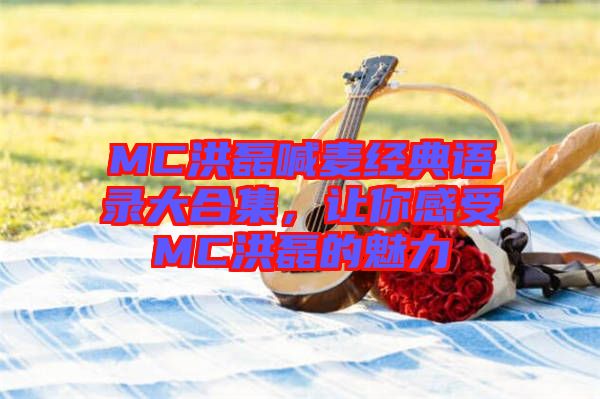 MC洪磊喊麥經(jīng)典語(yǔ)錄大合集，讓你感受MC洪磊的魅力