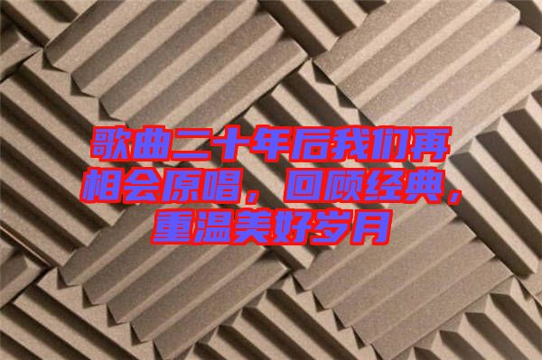 歌曲二十年后我們再相會原唱，回顧經(jīng)典，重溫美好歲月