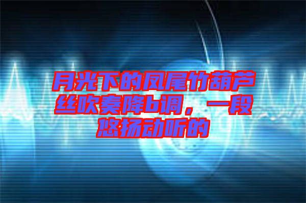 月光下的鳳尾竹葫蘆絲吹奏降b調(diào)，一段悠揚動聽的