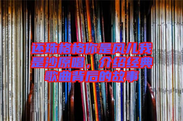 還珠格格你是風(fēng)兒我是沙原唱，介紹經(jīng)典歌曲背后的故事