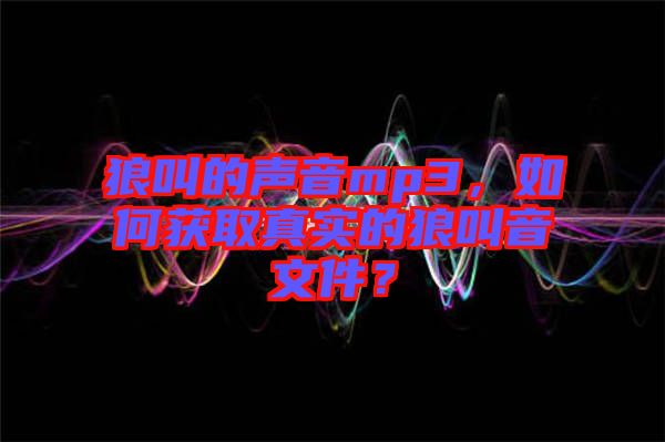 狼叫的聲音mp3，如何獲取真實的狼叫音文件？