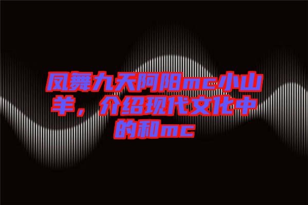 鳳舞九天阿陽mc小山羊，介紹現(xiàn)代文化中的和mc
