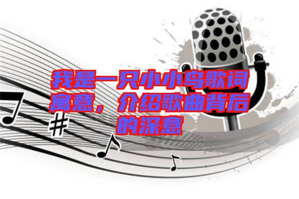 我是一只小小鳥歌詞寓意，介紹歌曲背后的深意