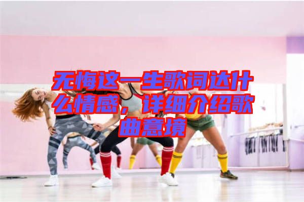無悔這一生歌詞達(dá)什么情感，詳細(xì)介紹歌曲意境