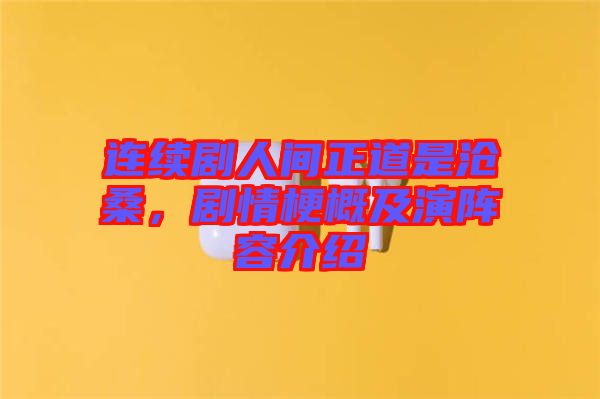 連續(xù)劇人間正道是滄桑，劇情梗概及演陣容介紹