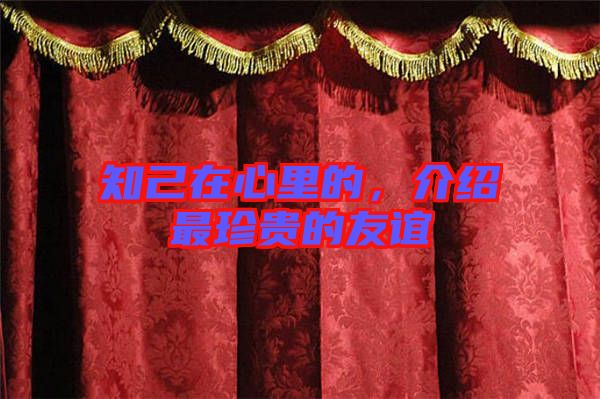 知己在心里的，介紹最珍貴的友誼