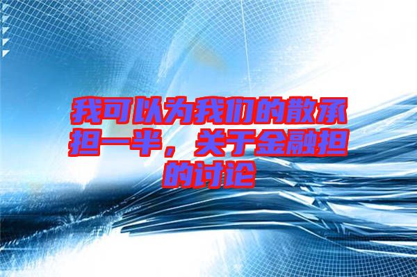 我可以為我們的散承擔(dān)一半，關(guān)于金融擔(dān)的討論