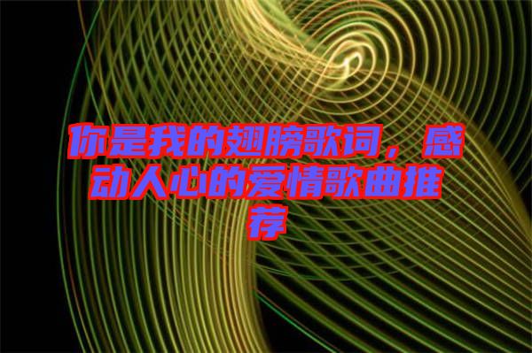 你是我的翅膀歌詞，感動人心的愛情歌曲推薦
