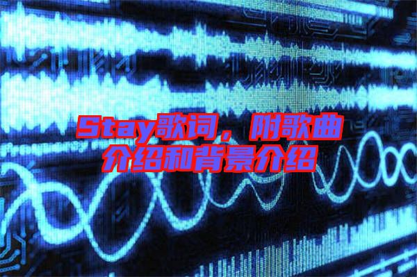 Stay歌詞，附歌曲介紹和背景介紹