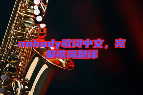 nobody歌詞中文，完整歌詞翻譯