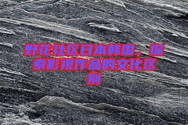 野花社區(qū)日本韓國，探索影視作品的文化區(qū)別