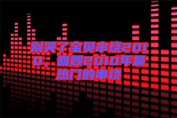 別哭了寶貝串燒2010，回顧2010年最熱門的串燒