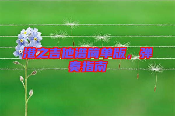 港之吉他譜簡單版，彈奏指南