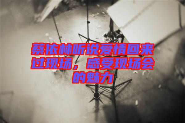 蔡依林聽(tīng)說(shuō)愛(ài)情回來(lái)過(guò)現(xiàn)場(chǎng)，感受現(xiàn)場(chǎng)會(huì)的魅力