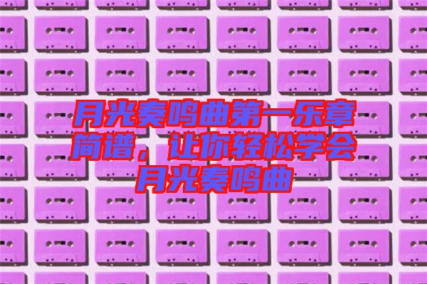 月光奏鳴曲第一樂章簡(jiǎn)譜，讓你輕松學(xué)會(huì)月光奏鳴曲