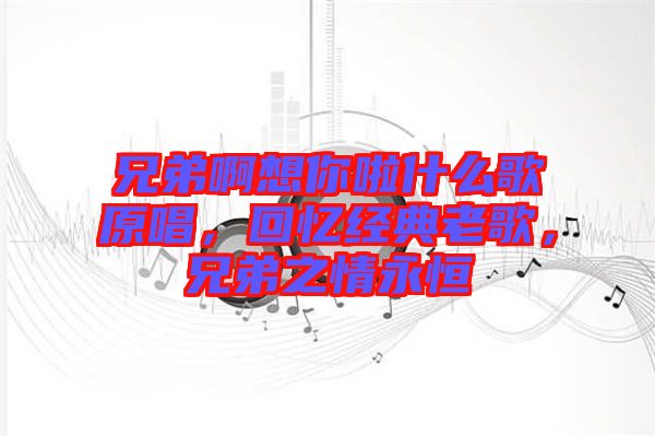 兄弟啊想你啦什么歌原唱，回憶經(jīng)典老歌，兄弟之情永恒