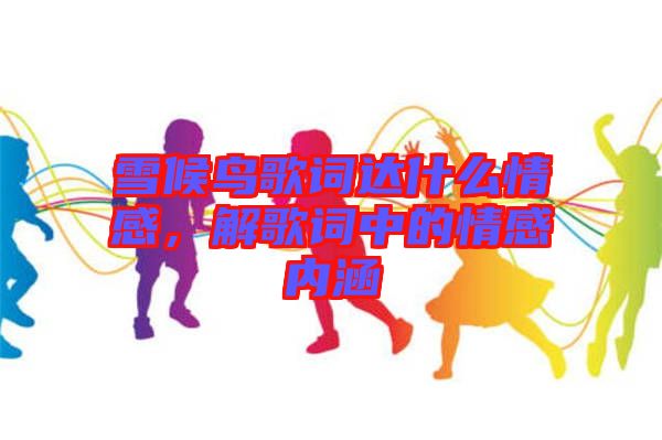 雪候鳥歌詞達什么情感，解歌詞中的情感內涵