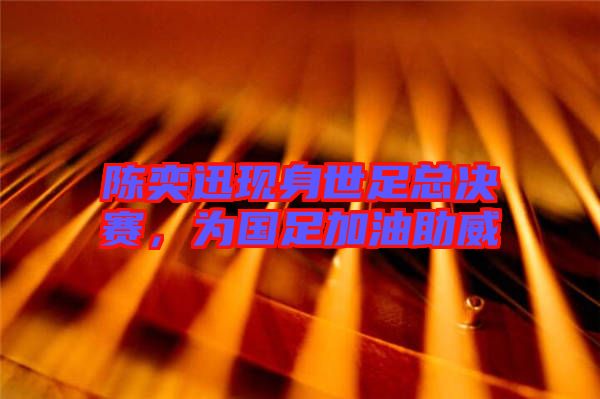 陳奕迅現(xiàn)身世足總決賽，為國足加油助威