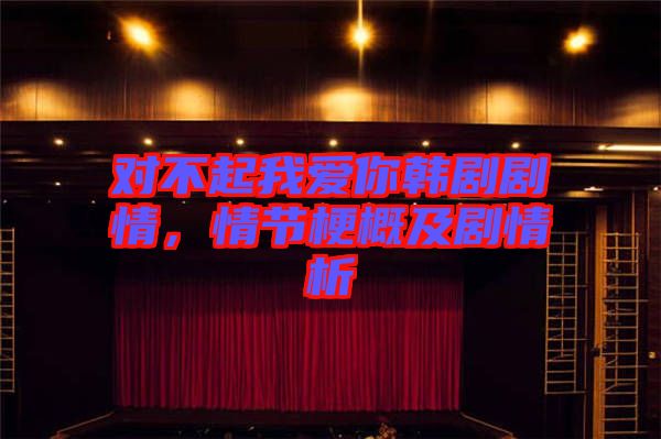 對(duì)不起我愛(ài)你韓劇劇情，情節(jié)梗概及劇情析