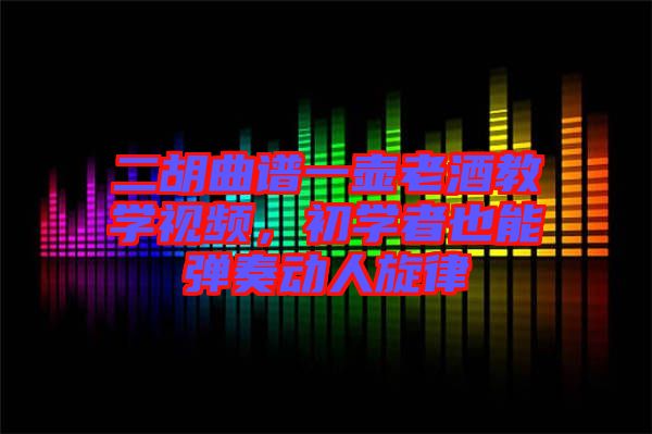 二胡曲譜一壺老酒教學(xué)視頻，初學(xué)者也能彈奏動人旋律