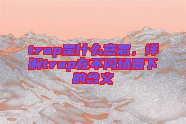 trap是什么意思，詳解trap在不同場(chǎng)景下的含義