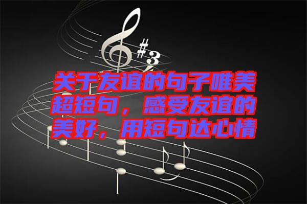 關(guān)于友誼的句子唯美超短句，感受友誼的美好，用短句達(dá)心情