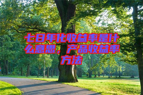 七日年化收益率是什么意思，產(chǎn)品收益率方法