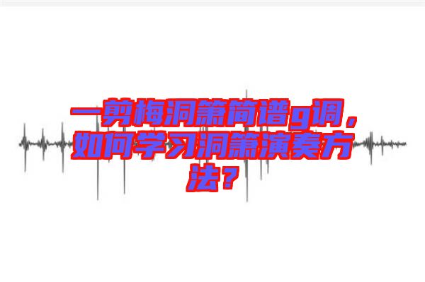 一剪梅洞簫簡譜g調(diào)，如何學(xué)習(xí)洞簫演奏方法？
