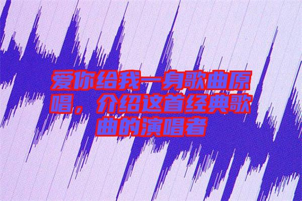 愛你給我一身歌曲原唱，介紹這首經(jīng)典歌曲的演唱者