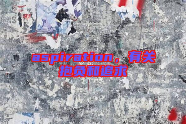 aspiration，有關(guān)抱負(fù)和追求