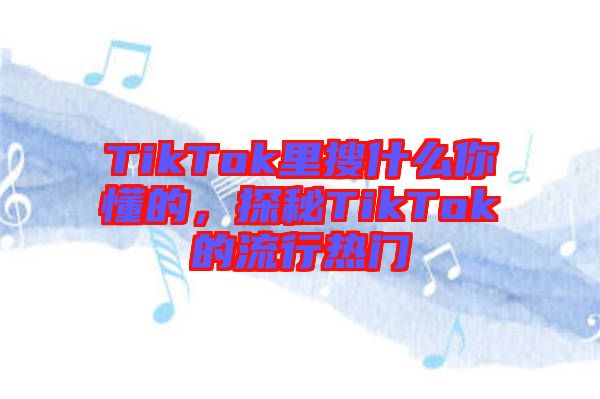 TikTok里搜什么你懂的，探秘TikTok的流行熱門