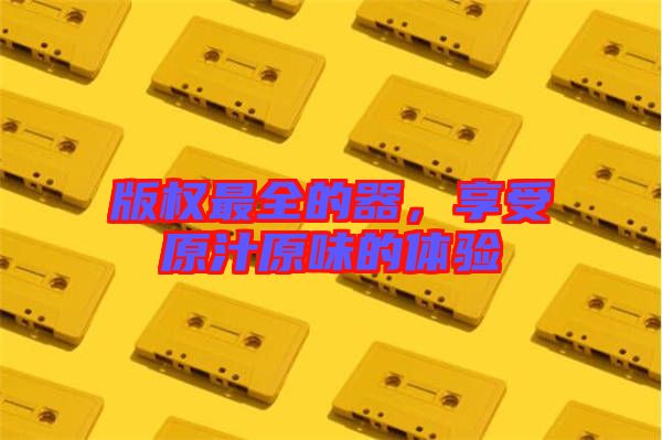 版權最全的器，享受原汁原味的體驗