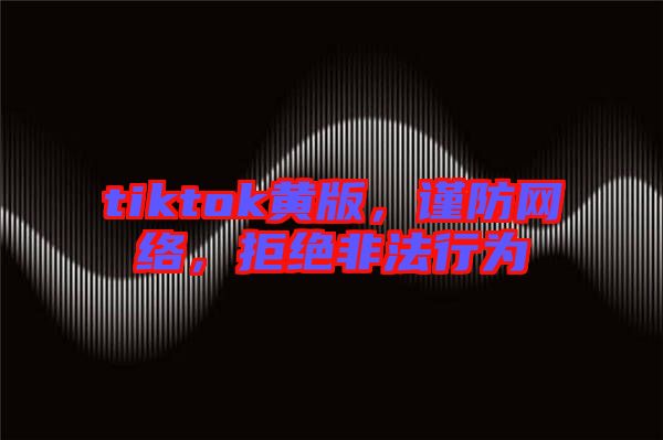 tiktok黃版，謹防網(wǎng)絡(luò)，拒絕非法行為