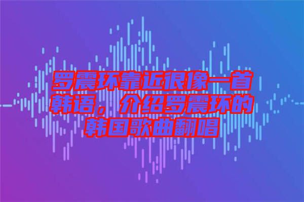 羅震環(huán)靠近很像一首韓語，介紹羅震環(huán)的韓國歌曲翻唱