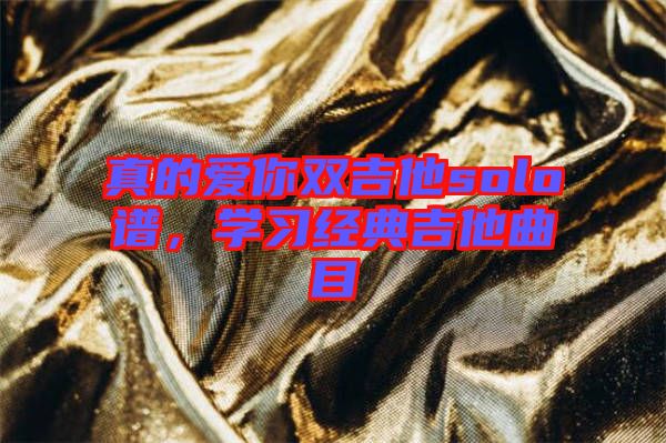 真的愛你雙吉他solo譜，學習經(jīng)典吉他曲目