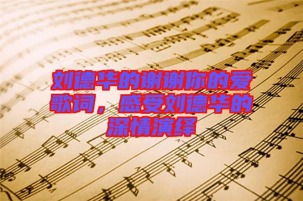 劉德華的謝謝你的愛(ài)歌詞，感受劉德華的深情演繹