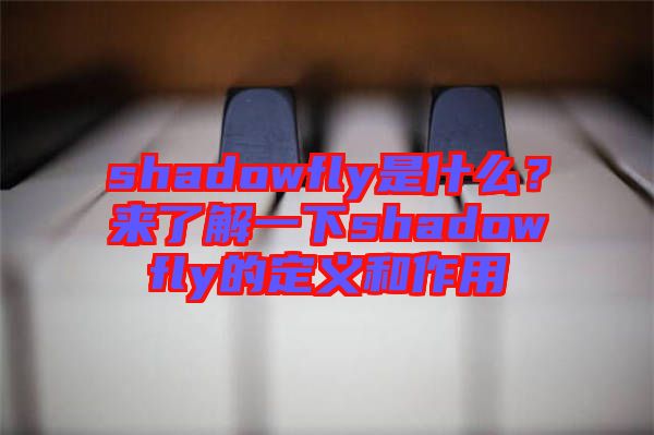 shadowfly是什么？來了解一下shadowfly的定義和作用