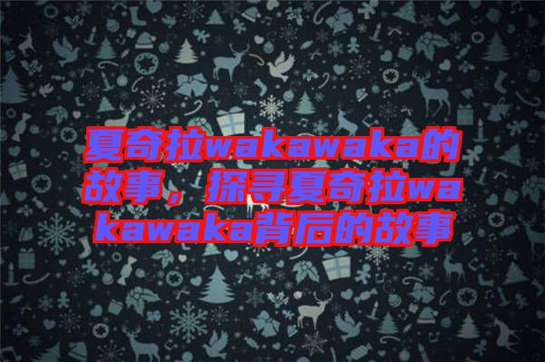 夏奇拉wakawaka的故事，探尋夏奇拉wakawaka背后的故事