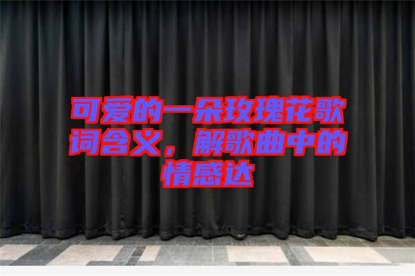 可愛的一朵玫瑰花歌詞含義，解歌曲中的情感達