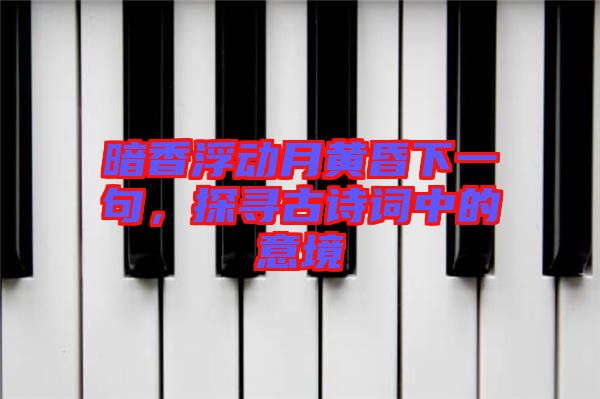 暗香浮動(dòng)月黃昏下一句，探尋古詩(shī)詞中的意境