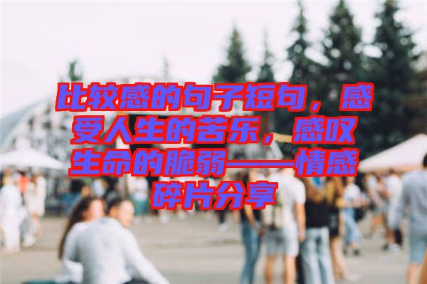 比較感的句子短句，感受人生的苦樂，感嘆生命的脆弱——情感碎片分享