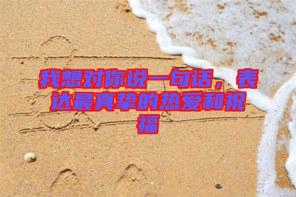 我想對你說一句話，表達(dá)最真摯的熱愛和祝福