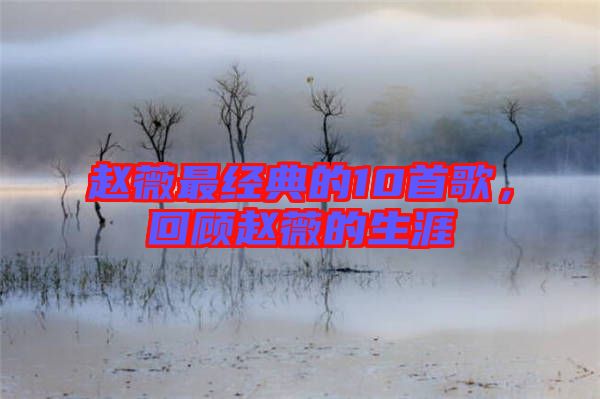 趙薇最經(jīng)典的10首歌，回顧趙薇的生涯
