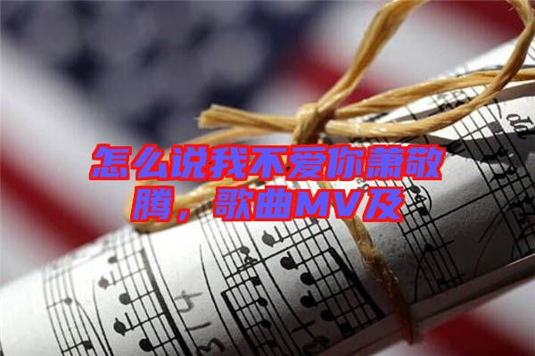 怎么說(shuō)我不愛(ài)你蕭敬騰，歌曲MV及